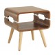 Curve Walnut Reception Side Table